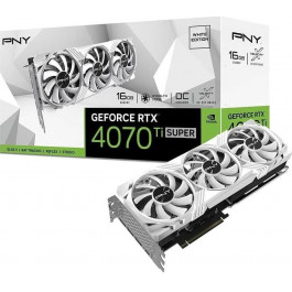   PNY GeForce RTX 4070 TI SUPER 16GB VERTO Triple Fan OC WHITE (VCG4070TS16TFWXPB1-O)