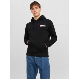   Jack & Jones Худі чоловіче  12233599 S Чорне (5715427843141)