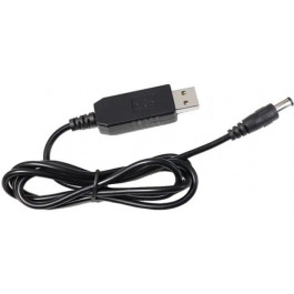   VALUE USB to DC 5V 12V 5.5x2.1mm 1m Black (S1016)