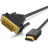 UGREEN HD106 HDMI to DVI v1.4 1.5m Black (11150) - зображення 1