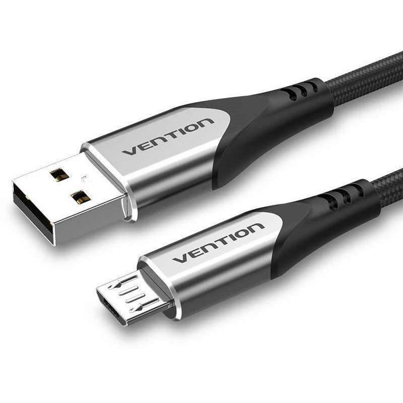 Vention USB 2.0 AM to Micro USB 1m Gray (COAHF) - зображення 1