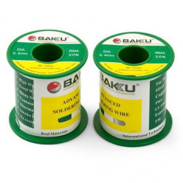   Baku BK-10004-100g — Припій, Sn 97%, Ag 0.3%, Cu 0.7%, flux 2%, 0.4 мм, 100 г