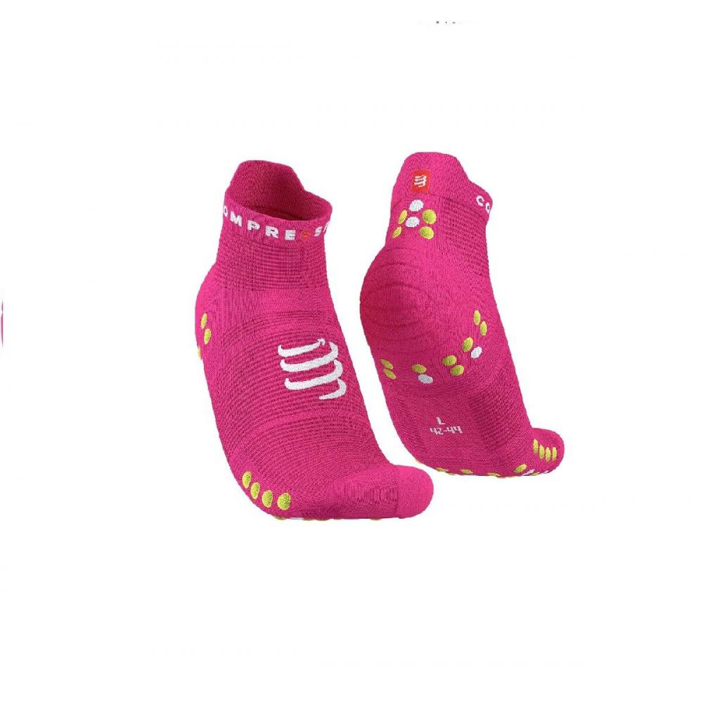 Compressport Шкарпетки  Pro Racing Socks V4.0 Run Low, Fluo Pink/Primerose, T2 (XU00047B 360 0T2) - зображення 1