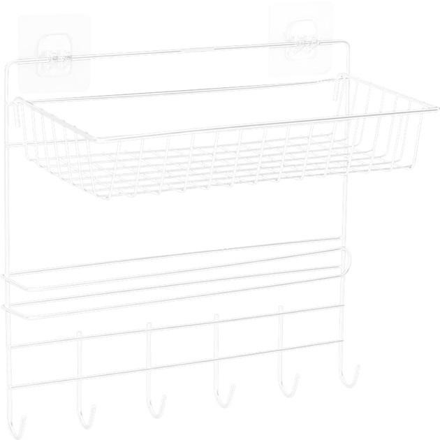 Stenson Полиця навісна  2 яруси 30 х 14 х 29 см Біла (TD01344 white) - зображення 1