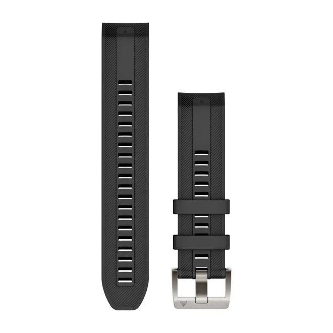 Garmin Ремінець  for MARQ Gen 2 - 22mm QuickFit Silicone Strap Black (010-13225-00) - зображення 1