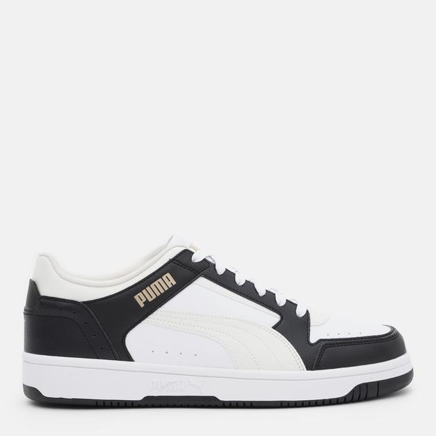 PUMA Чоловічі кеди низькі  Rebound Joy Low 38074725 40.5 (7UK) 26 см  White-Vapor Gray- Black- Gold (4065 - зображення 1