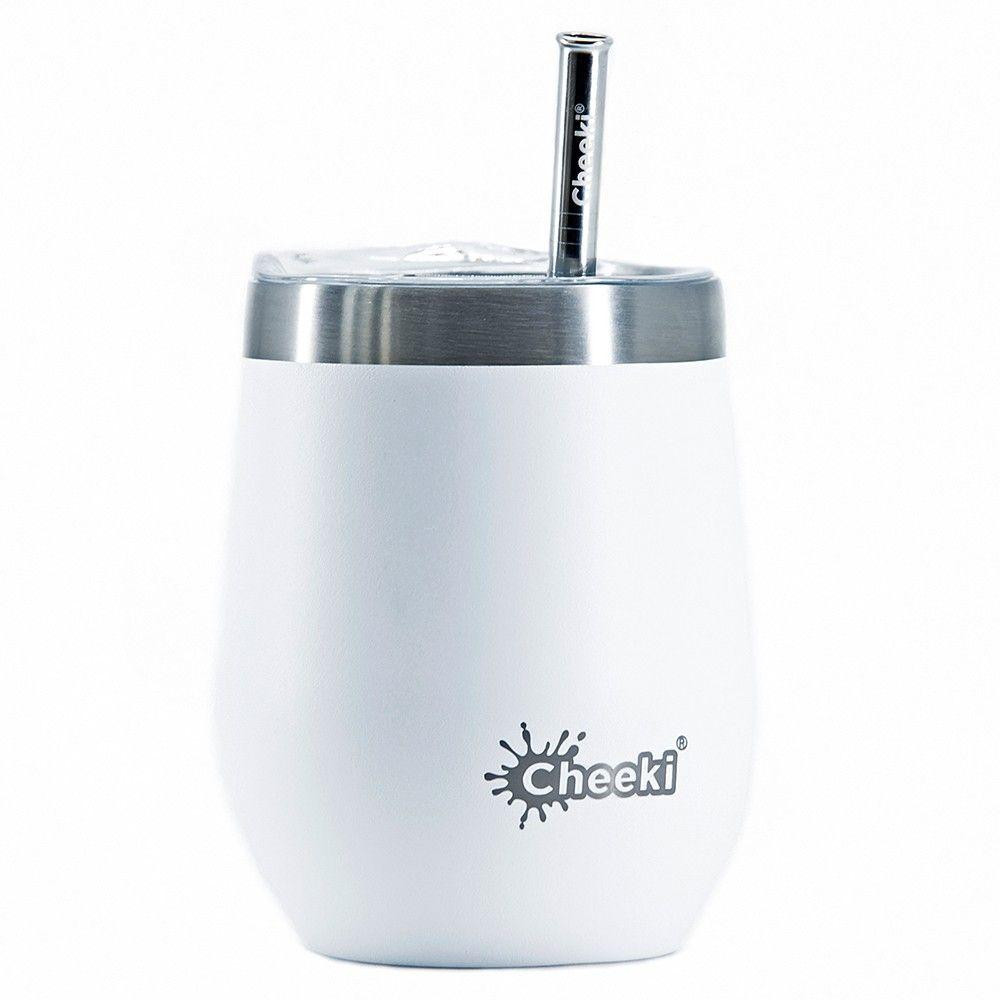 Cheeki зі сталевою трубочкою 220 ml Insulated Wine Tumbler Spirit White (WTB220SW1) - зображення 1