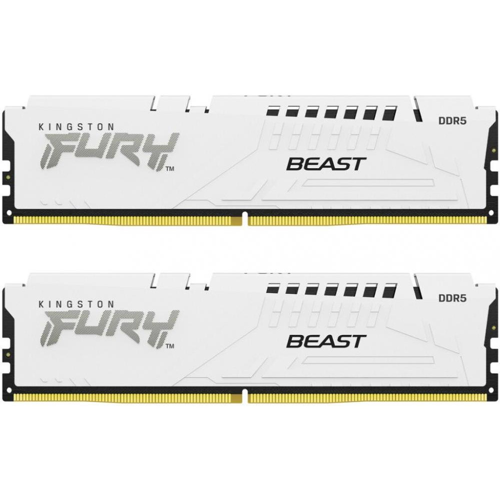 Kingston FURY 64 GB (2x32GB) DDR5 5600 MHz Beast EXPO White (KF556C36BWEK2-64) - зображення 1