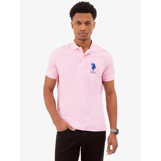 U.S. Polo Assn Поло чоловіче  113044-8800A(PINK SUNSET HEATHER) XL Рожеве - зображення 1