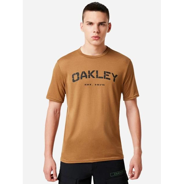 Oakley Футболка довга чоловіча  SI Indoc Tee 458158-86W 2XL Темно-бежева з принтом (190645854745) - зображення 1