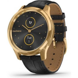   Garmin vivomove Luxe Pure Gold-Black Leather (010-02241-22)