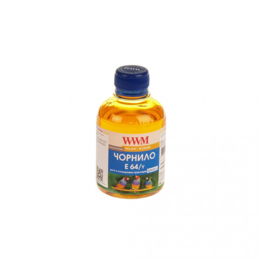 WWM Чернила для Epson L100/ 1300/ 210/ 300/ 350/ 355/ 550/ 555 200г Yellow (E64/Y) - зображення 1