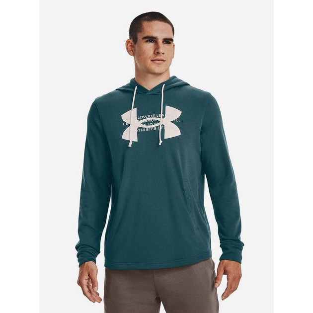 Under Armour Худі чоловіче  Ua Rival Terry Hoodie-Grn 1373382-716 2XL (195253820991) - зображення 1