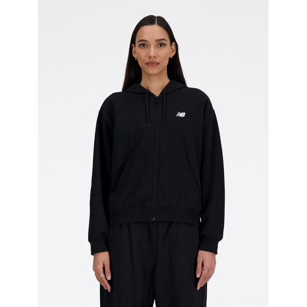 New Balance Толстовка на блискавці утеплена жіноча  Essentials Fleece FZ WJ41502BK M Чорна (197375432229) - зображення 1