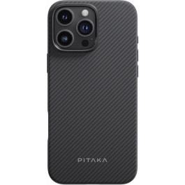   Pitaka Military-Grade Protective Case Twill 600D for iPhone 16 Pro Max - Black/Grey (KI1601PMPA)