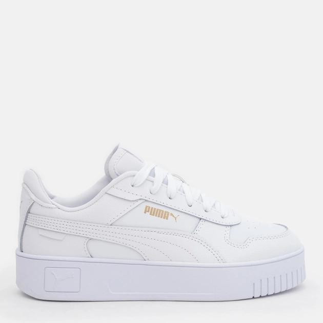 PUMA Жіночі кеди низькі  Carina Street 38939001 38.5 (5.5UK) 24.5 см  White- White- Gold (4065452875190) - зображення 1