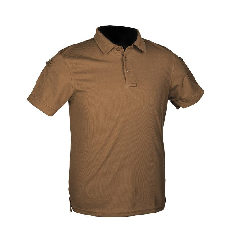 Mil-Tec Футболка поло термоактивна  Tactical Polo Quickdry Темний койот L (10961019-904) - зображення 1