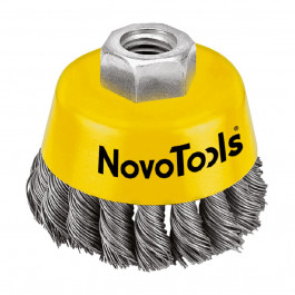   NovoTools Щітка чашкова  (75 мм, плетений дріт) (NTWB7514ST)