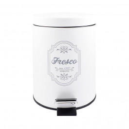   Arino Ведро с педалью 5л  Fresco White 54525 белое