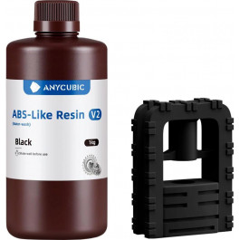   Anycubic Фотополімерна смола  ABS-Like Resin v2 1kg, 1 кг, чорний (SAB2BK-101D)