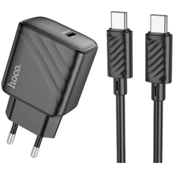 Hoco CS22A 30W Black + Type-C to Type-C cable - зображення 1