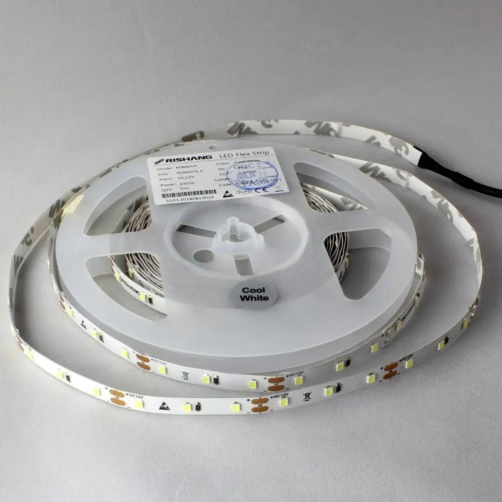 Rishang LED лента R0860TA-C 14700-19700K 6W 2835 60шт IP33 12V 420Lm - зображення 1