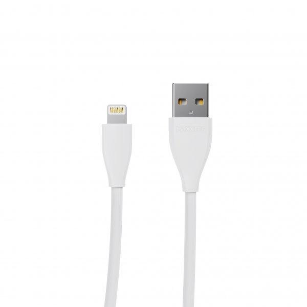 Maxxter USB2.0 AM/Apple Lightning White 1m (UB-L-USB-01W) - зображення 1