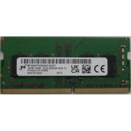   Micron 16 GB SO-DIMM DDR4 3200 MHz (MTA8ATF2G64HZ-3G2F1)