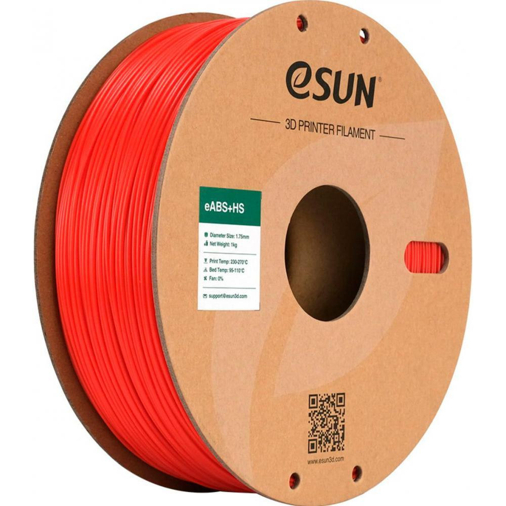 Esun eABS+HS Filament (пластик) для 3D принтера  1кг, 1.75мм, червоний (eABS+HS-175R1) - зображення 1