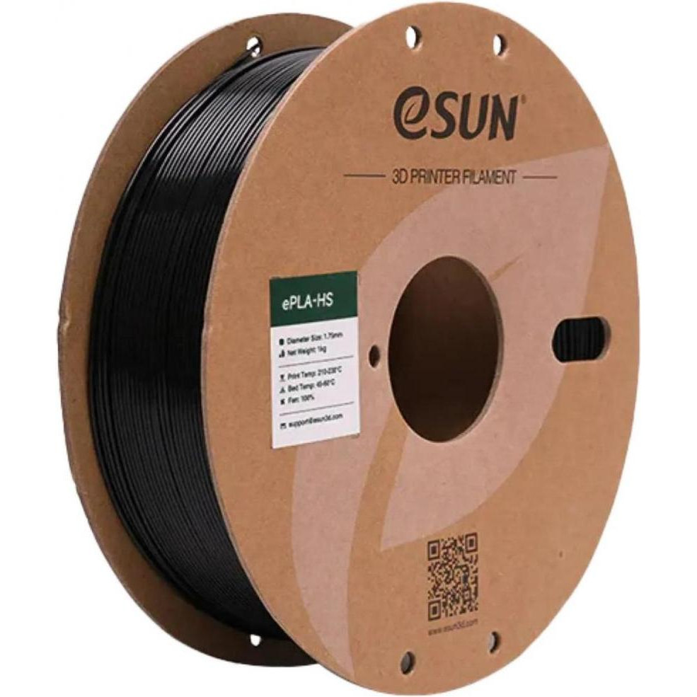 Esun ePLA-HS Filament (пластик) для 3D принтера  1кг, 1.75мм, чорний (EPLA-HS-P175B1) - зображення 1