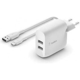   Belkin Boost Up Charge Dual USB-A Home Charger + USB-A/Micro USB (WCE002VF1MWH)