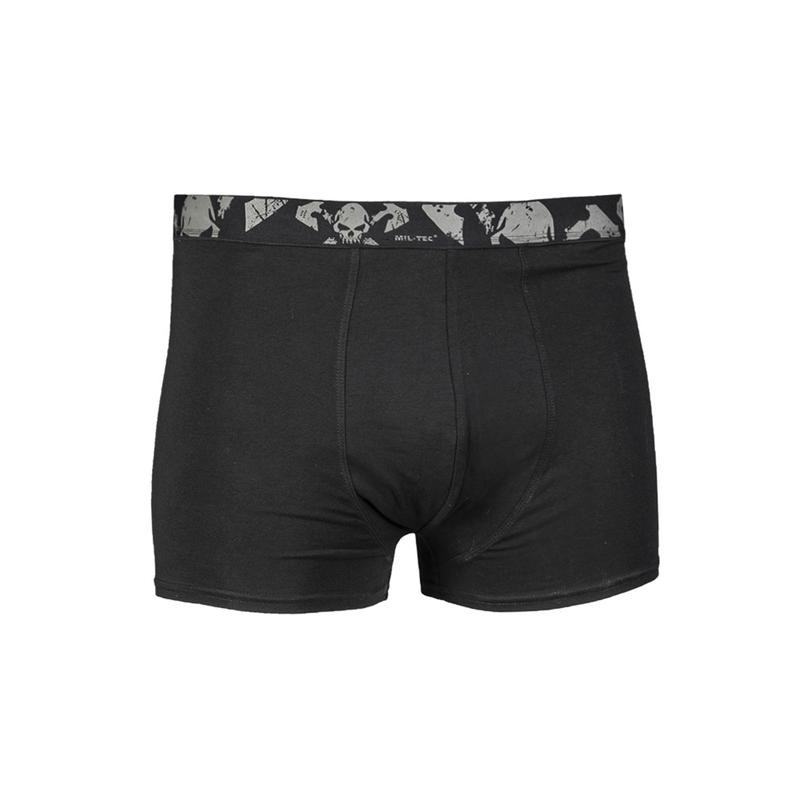 Mil-Tec Набір Труси чоловічі  2 пари боксери XL Чорні BOXER SHORTS SKULL (2ER PACK) SCHWARZ (11200102-905-XL - зображення 1