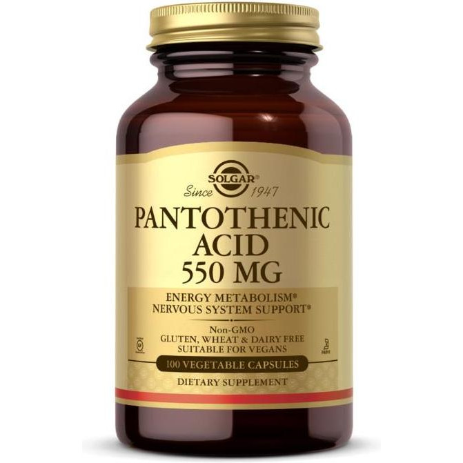 Solgar Pantothenic Acid 550 mg 100 caps Пантотеновая кислота - зображення 1