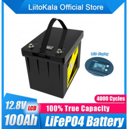   LiitoKala 12V 100Ah LiFePO4 (LII-LIFEPO4120-100-LCD)