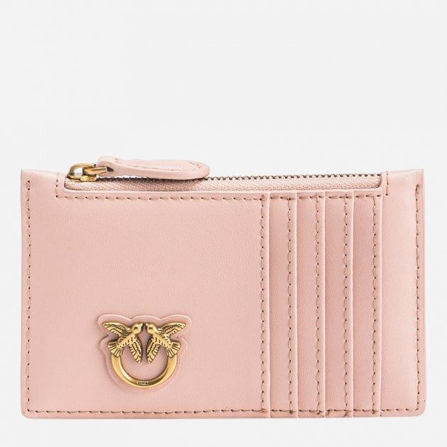 Pinko Гаманець шкіряний  AIRONE CARDHOLDER VITELLO SETA 100251A0F1O81Q Рожевий (800070302030) - зображення 1