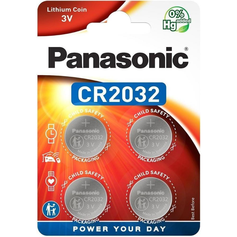 Panasonic CR-2032 bat(3B) Lithium 4шт (CR-2032EL/4B) - зображення 1