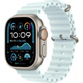   Apple Ремінець  Ocean Band Ice Blue - Natural Titanium Finish для  Watch 44/45/46/49mm (MXTF3)