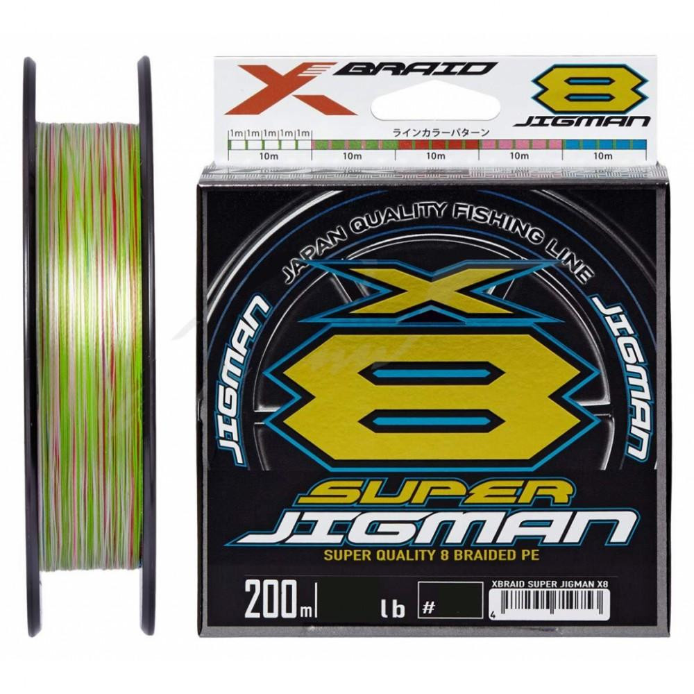 YGK X-Braid Super Jigman X8 #1.0 / 0.165mm 200m 9.0kg - зображення 1