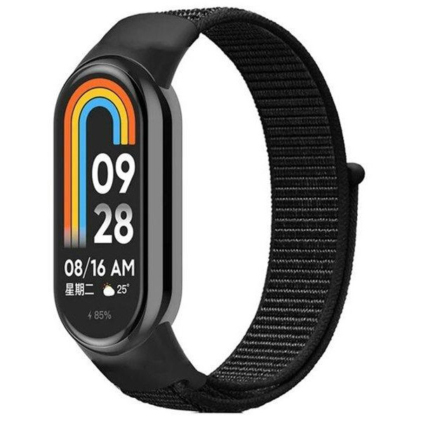 Drobak Ремінець  Nylon Premium для Xiaomi Mi Smart Band 8/9 Dark Black (191953) - зображення 1