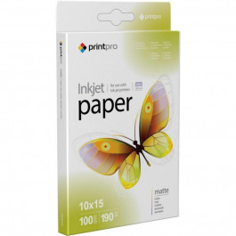   PrintPro 190г/мВІ, 10x15см, 100л, матовая (PME1901004R)