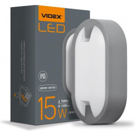   VIDEX Светильник LED 15W ЖКХ овальный IP65  5000K VL-BH12O-155