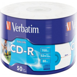   Verbatim CD-R Printable 700MB 52x Bulk 50шт (43794)