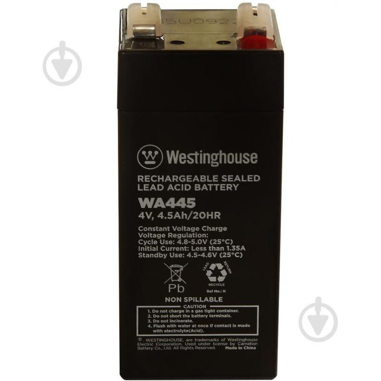 Westinghouse Terminal T1 4V 4.5Ah (WA445N-T1) - зображення 1