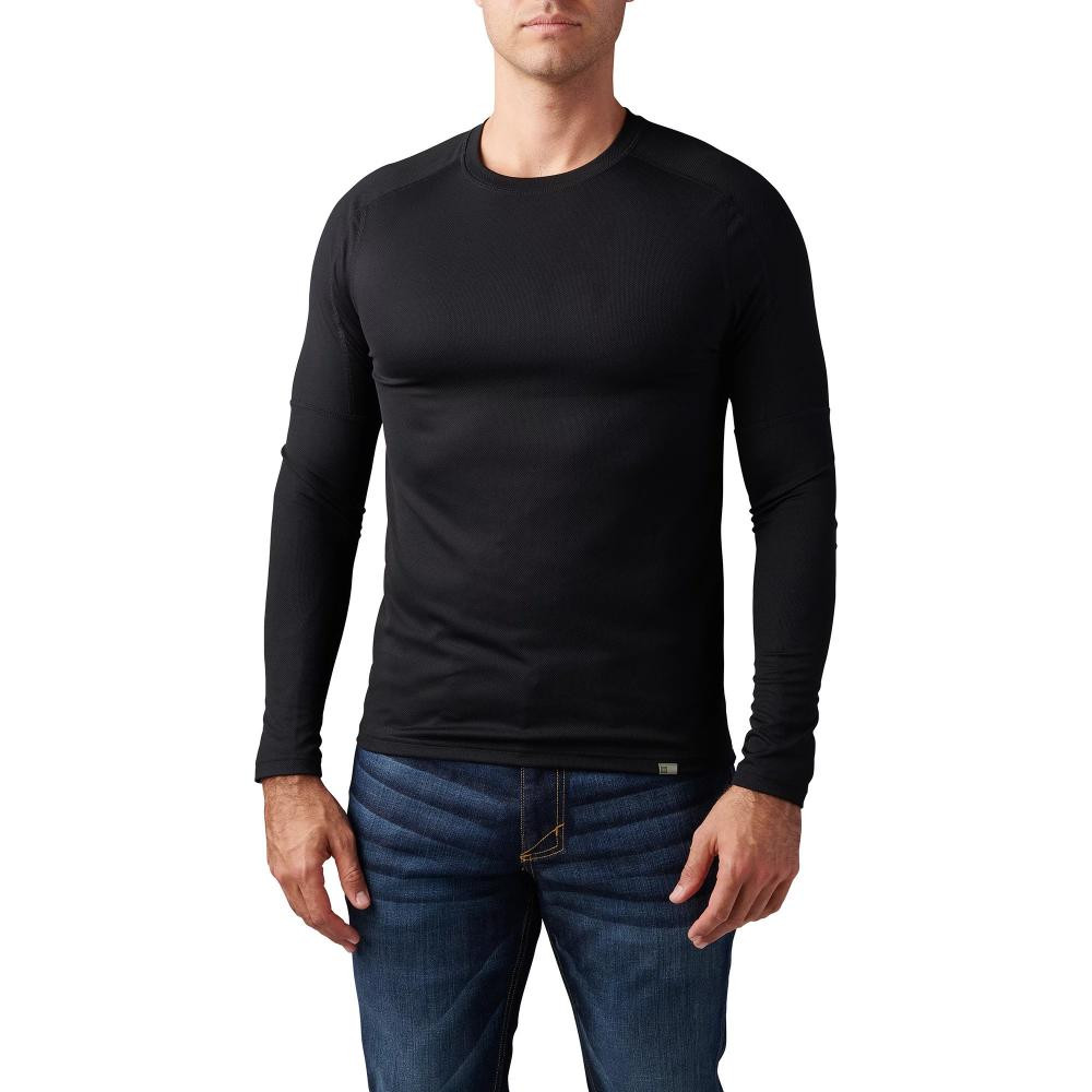 5.11 Tactical Термосорочка ® Tropos Long Sleeve Baselayer Top. Чорний XL - зображення 1