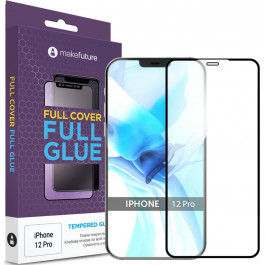   MakeFuture Защитное стекло Full Cover Full Glue для iPhone 12 Pro Black (MGF-AI12P)