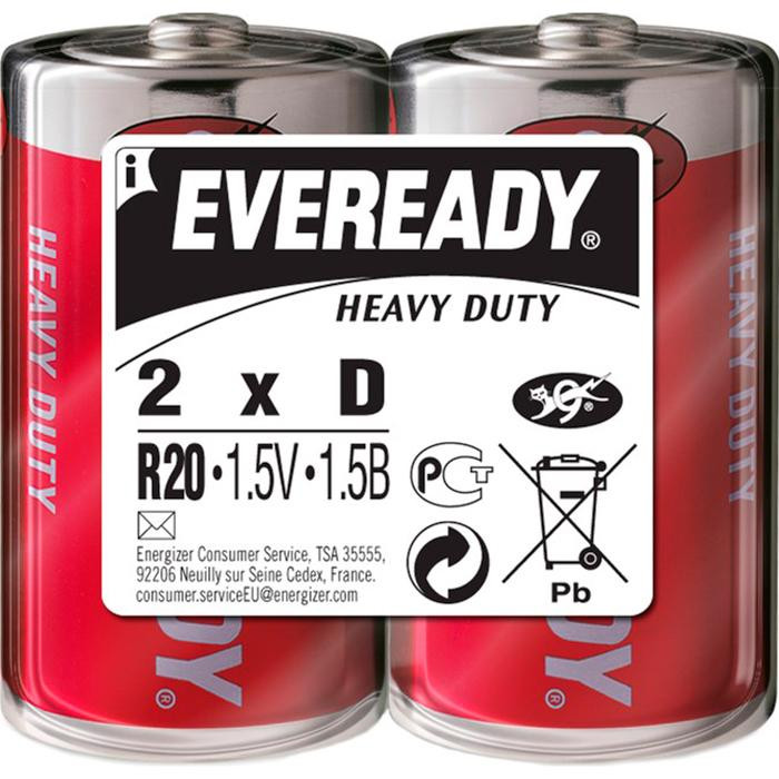 Energizer D bat Eveready Super Heavy Duty 2шт (7638900370836) - зображення 1