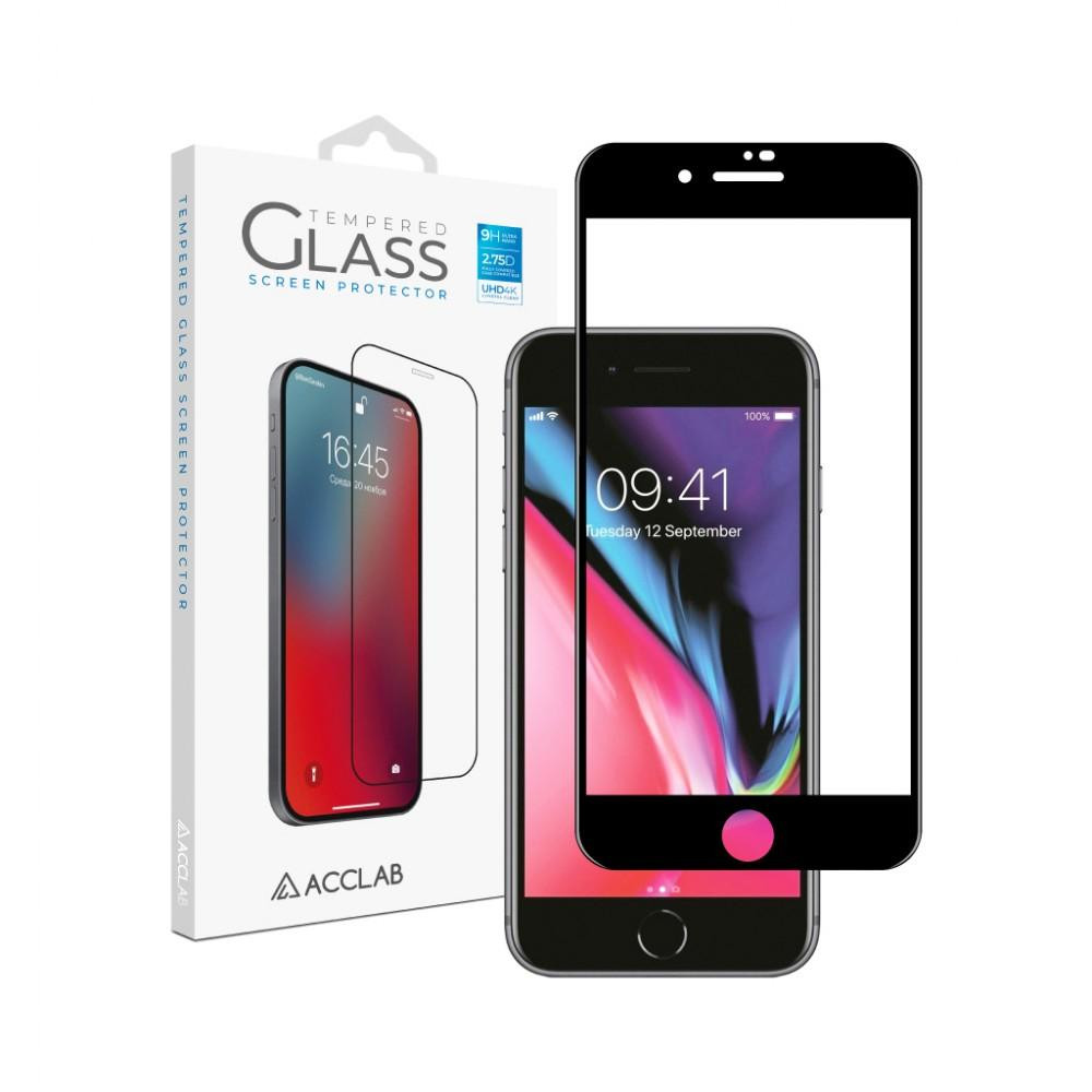 ACCLAB Защитное стекло Full Glue для Apple IPhone 7/8 Plus Black (1283126508165) - зображення 1