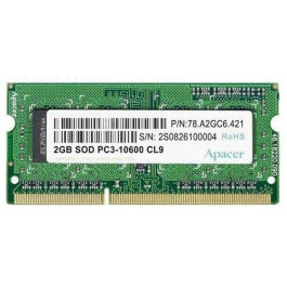   Apacer 8 GB SO-DIMM DDR3 1600 MHz (DS.08G2K.KAM)