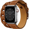 Apple Watch Hermes 38/40/41mm (MKFV3) Fauve Barenia Gourmette Double Tour - зображення 1