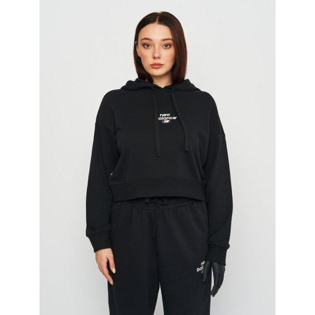 New Balance Чорна жіноча кофта  Essentials Reimagined Arch. Crop Hoodie nblWT31509BK - зображення 1